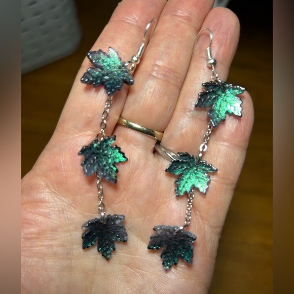 Hand Crafted Jewelry - 3/$25 Leaf Dangle Earrings